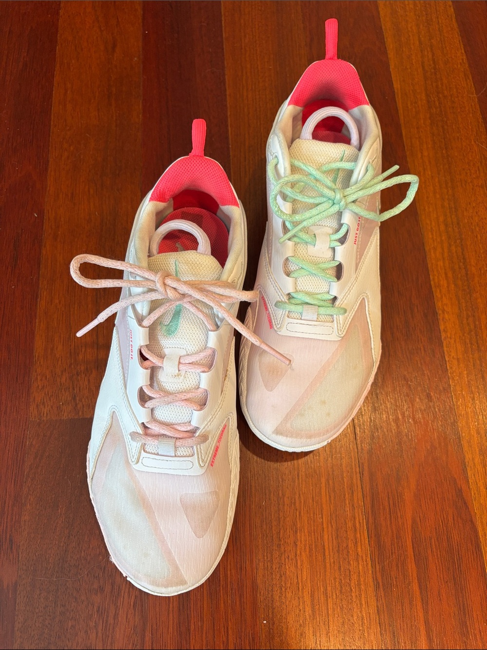 Nike Women's Athletic Sneakers in White, Pink and Mint